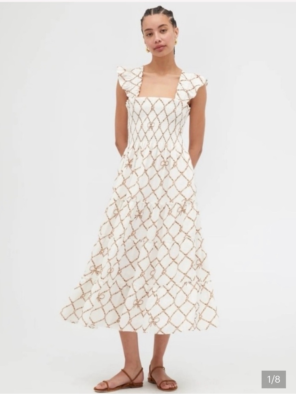 NWOT Hill House Ellie The Nap Dress in Nautical Trellis - Women's Size XS